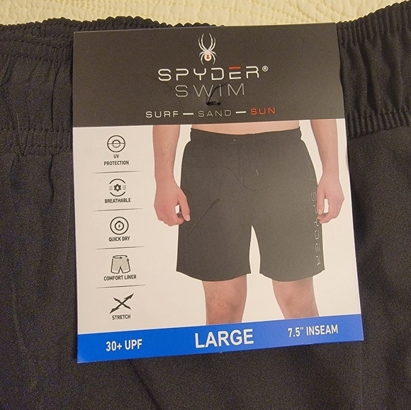 NWT Spyder Men's Swim Trunks - Picture 3 of 3